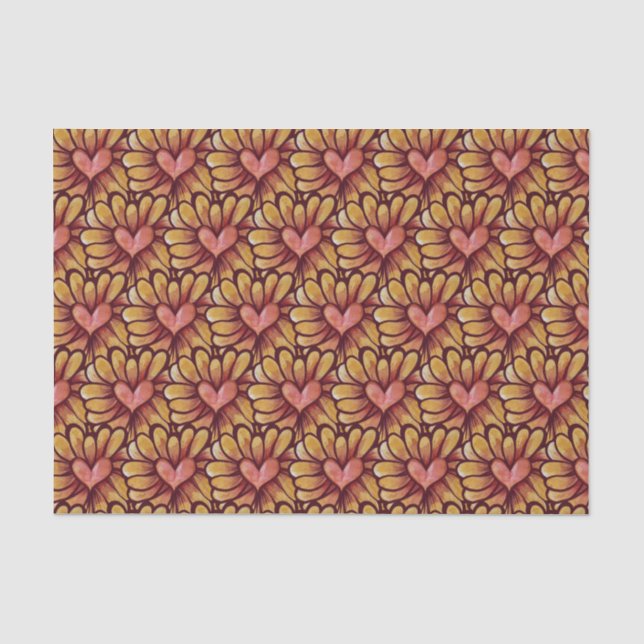 Heart Daisy Seidenpapier (Vorderseite)
