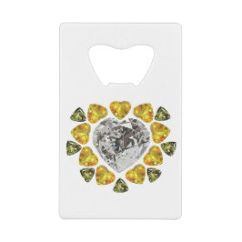 Heart Diamond Gemstone Art Geldbeutel Flaschenöffner