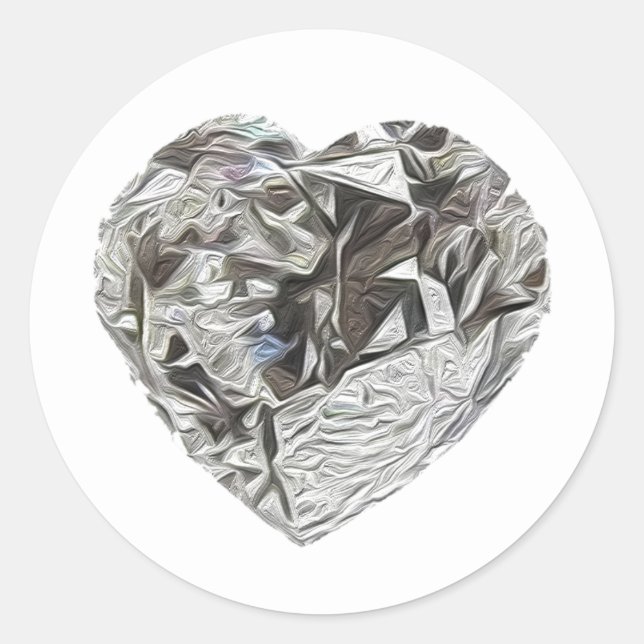 Heart Diamond Runder Aufkleber (Vorderseite)