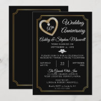 Heart Diamonds 50th Wedding Anniversary Party