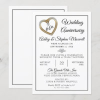 Heart Diamonds 60th Wedding Anniversary Party