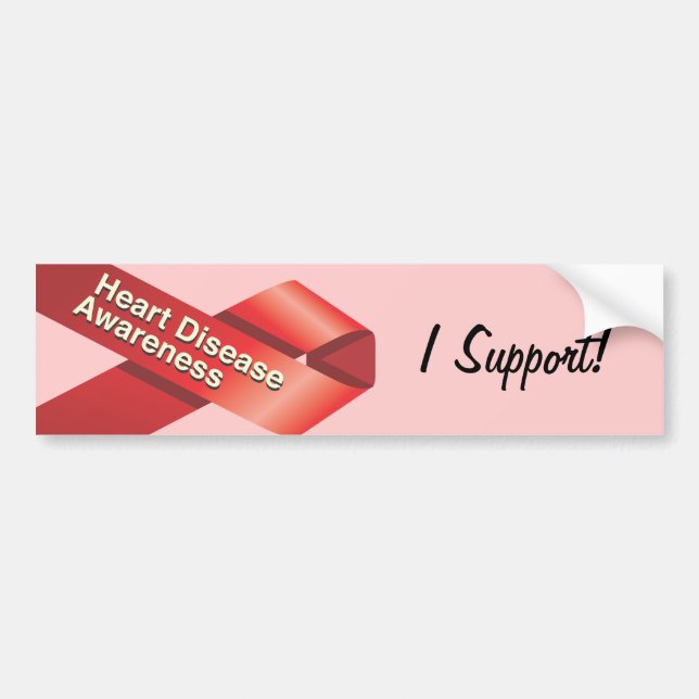 Heart Disease Awareness Bumper Sticker Autoaufkleber (Vorne)