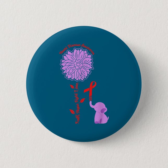 Heart Disease Awareness Faith Hope Fight Love Card Button (Vorderseite)