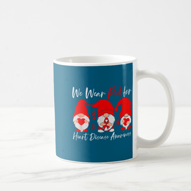 Heart Disease Awareness Gnome  Kaffeetasse (Rechts)