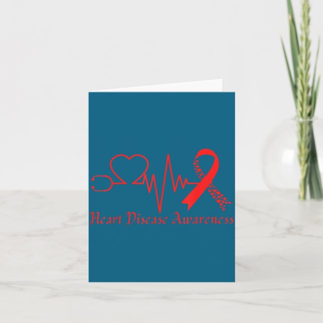 Heart Disease Awareness Go Red In February Health  Karte (Vorderseite)