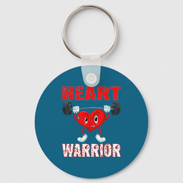 Heart Disease Awareness Heart Warrior Wear Red Hea Schlüsselanhänger (Vorderseite)