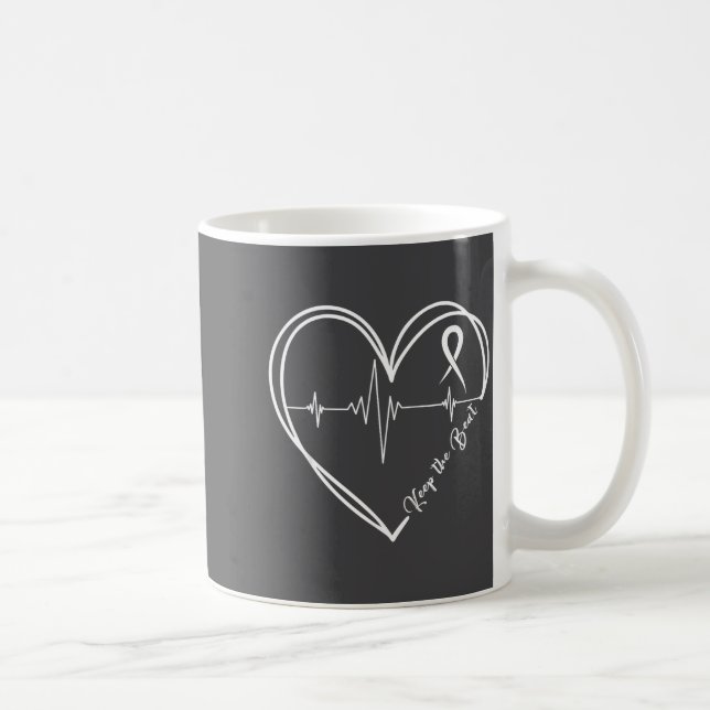 Heart Disease Awareness Heartbeat Chd Wear Red Hea Kaffeetasse (Rechts)
