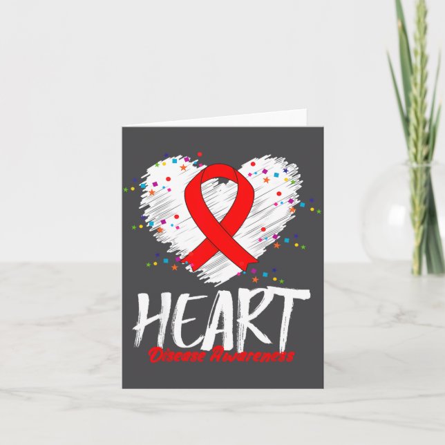 Heart Disease Awareness  Karte (Vorderseite)