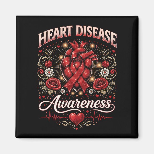 Heart Disease Awareness Magnet (Vorne)