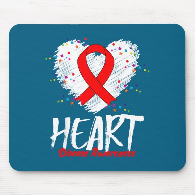 Heart Disease Awareness  Mousepad (Vorne)