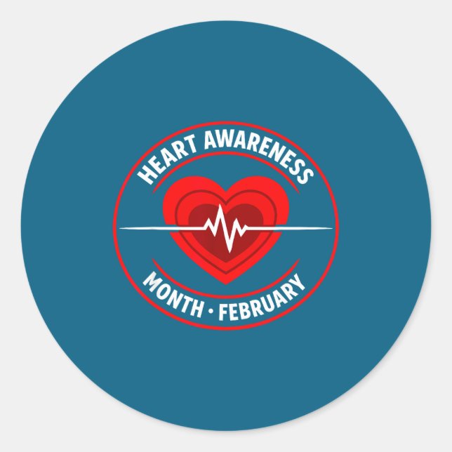 Heart Disease Awareness  Runder Aufkleber (Vorderseite)