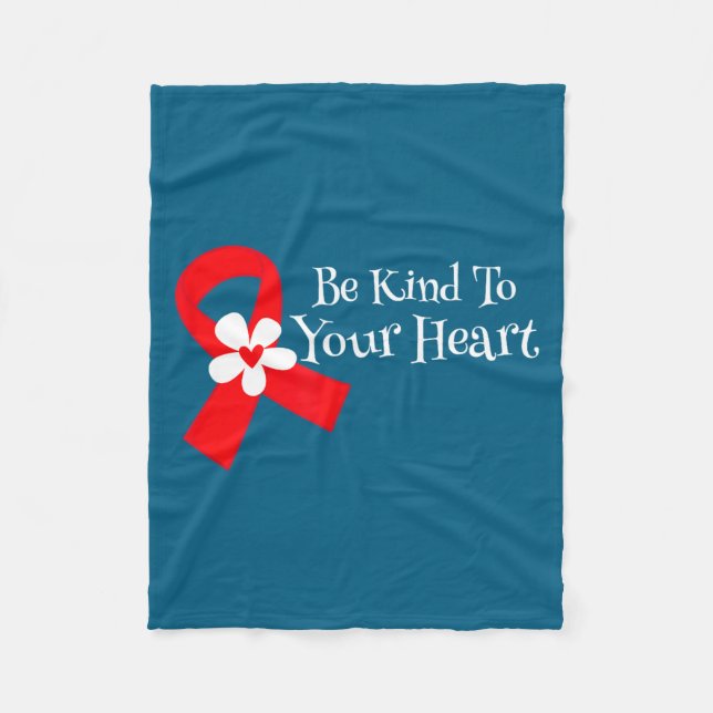Heart Disease Awareness Shirt Heart Health Month  Fleecedecke (Vorderseite)