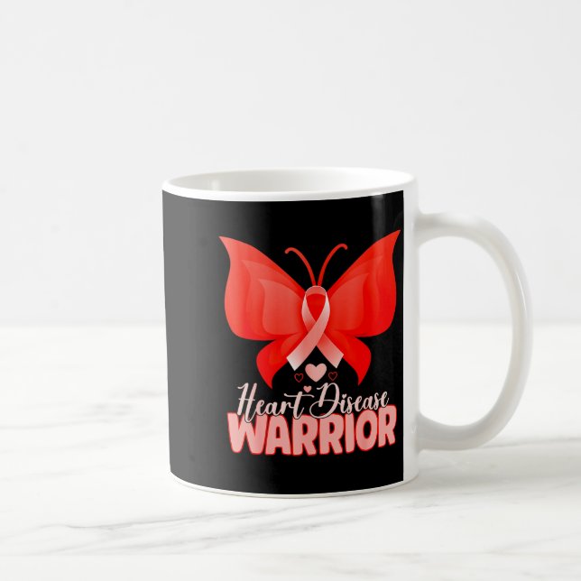 Heart Disease Warrior Butterfly Red Heart Disease  Kaffeetasse (Rechts)