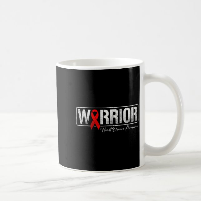 Heart Disease Warrior Heart Disease Awareness For  Kaffeetasse (Rechts)