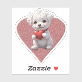 heart dog aufkleber