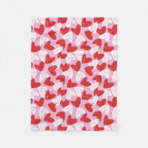 Heart Doodles Fleece Decke