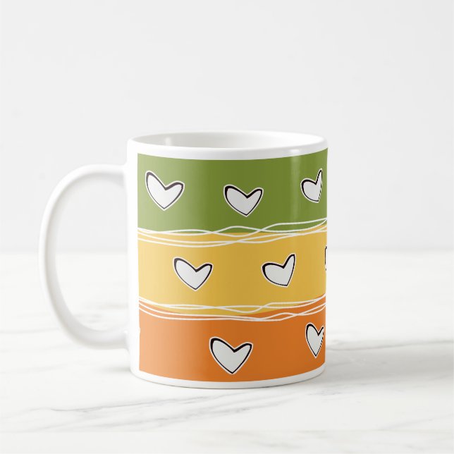Heart Doodles Tasse (Links)