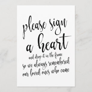 Heart Drop Gästebuch preiswert Hochzeitszeichen Einladung