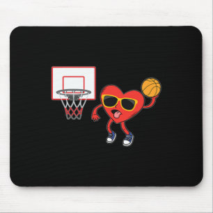 Heart Dunk Basketball Player Valentinstag Liebe S Mousepad