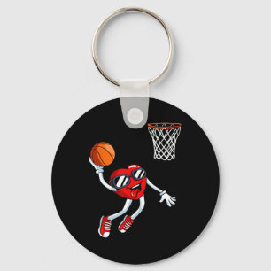 Heart Dunk Bysketbyll Player Valentinstag Liebe S Schlüsselanhänger