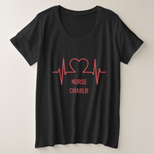 Heart EKG nom personnalisé et vêtements de travail