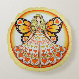 Heart Fairy Rundes Kissen