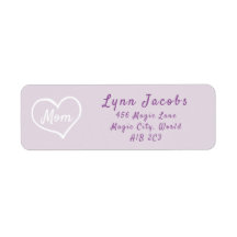 Heart Family Photo Script Custom Gift Address Labe