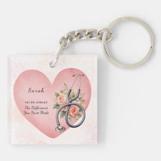 Heart Floral Stethoscope Nurse Colleague Gratitude