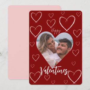 Heart Frame Happy Valentines Day Gift Card Einladung