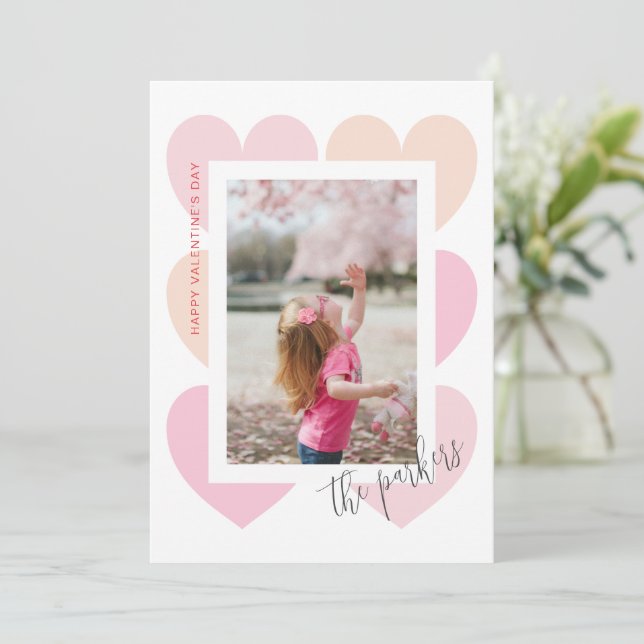Heart Frame Valentine's day carte photo (Debout devant)