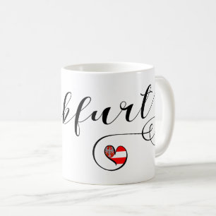 Heart Frankfurt Flag, Hessen, Deutschland Kaffeetasse
