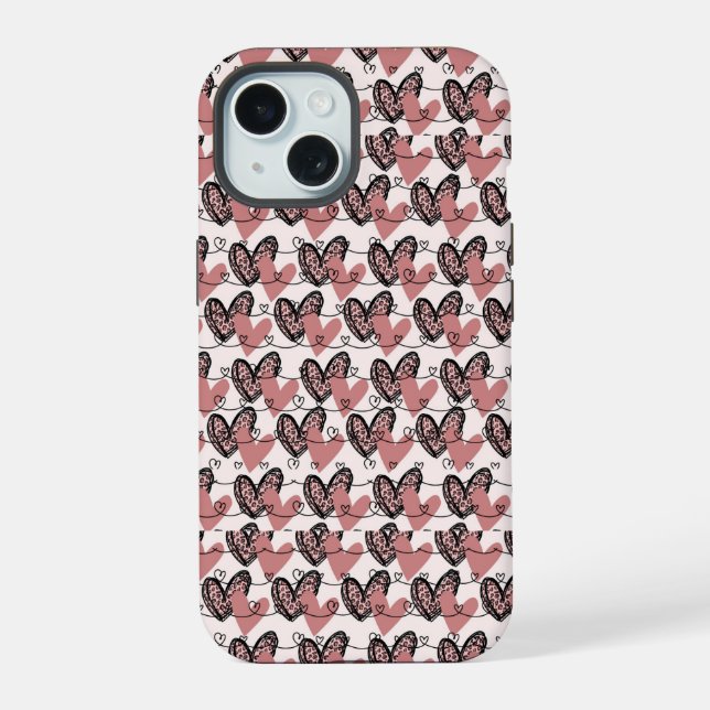Heart Fusion iPhone Case 15 Hülle (Rückseite)