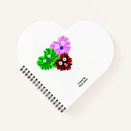 Heart Fuzzies Heart Shaped Spiral Notebook Notizbuch