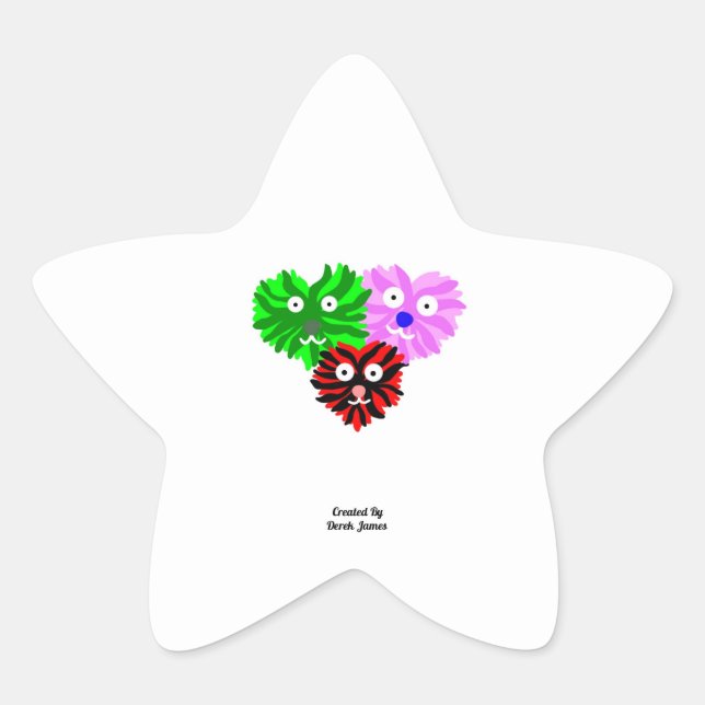 Heart Fuzzies Star Sticker (Vorderseite)