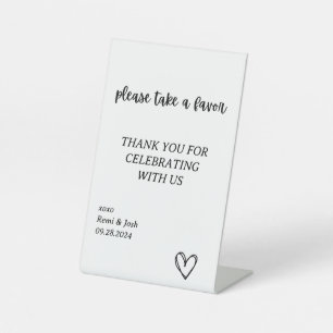 HEART Gastgeschenke Hochzeiten Pedestzeichen Sockelschild