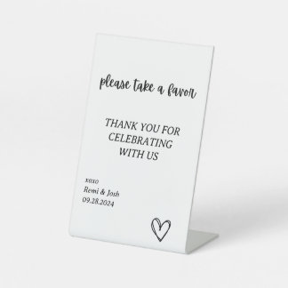 HEART Gastgeschenke Hochzeiten Pedestzeichen Sockelschild