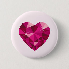 Heart Gemstone  Button