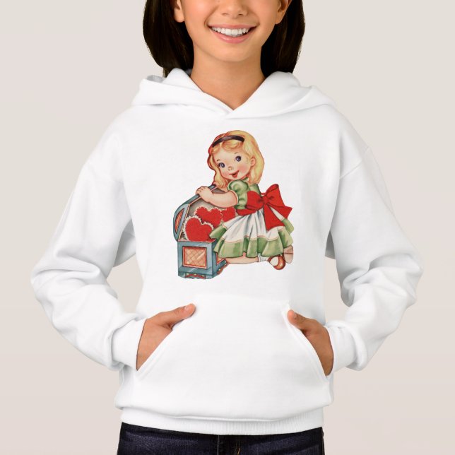 Heart Girl Enfant Retro Enfants mignons (Devant)