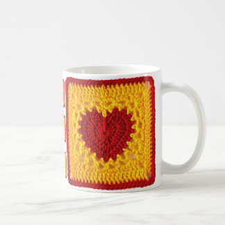 Heart Granny Square Tasse