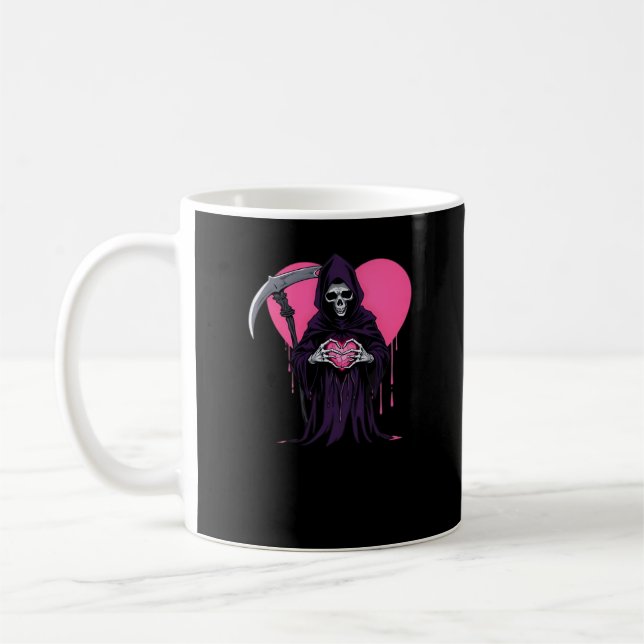 Heart Hands Sensenmann Classic Meme Kaffeetasse (Links)