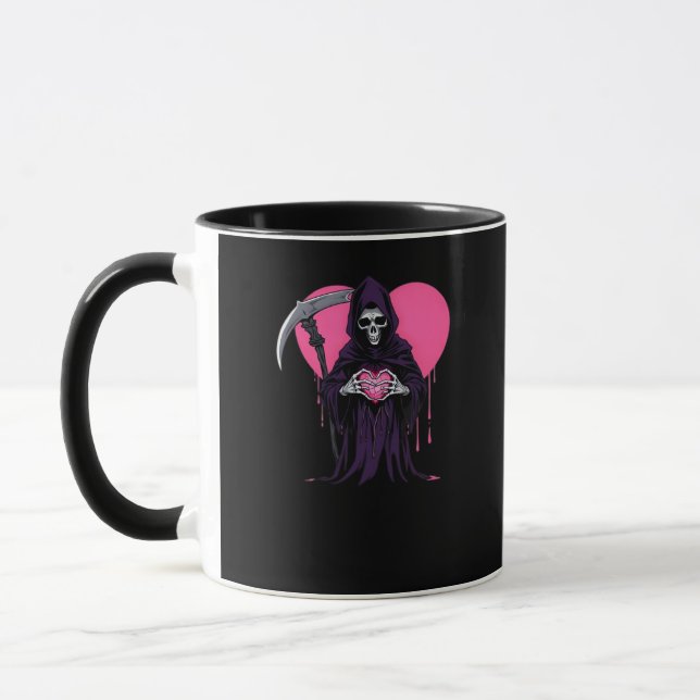 Heart Hands Sensenmann Classic Meme Tasse (Links)