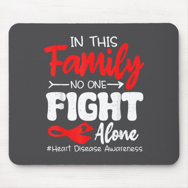 Heart Health Heart Disease Awareness Chd Family Su Mousepad (Vorne)