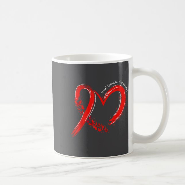 Heart Health Heart Disease Awareness Chd Mens Wome Kaffeetasse (Rechts)