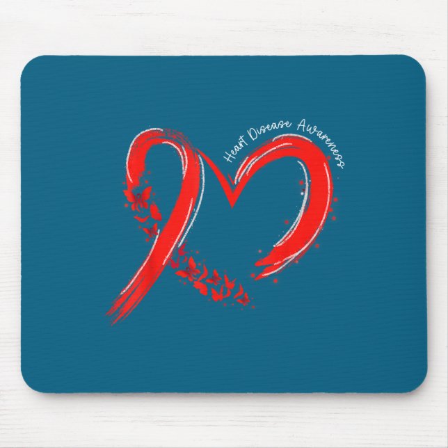 Heart Health Heart Disease Awareness Chd Mens Wome Mousepad (Vorne)