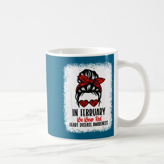 Heart Health Heart Disease Awareness Heartbeat Chd Kaffeetasse (Rechts)