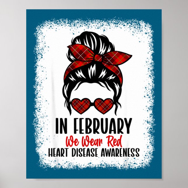 Heart Health Heart Disease Awareness Heartbeat Chd Poster (Vorne)