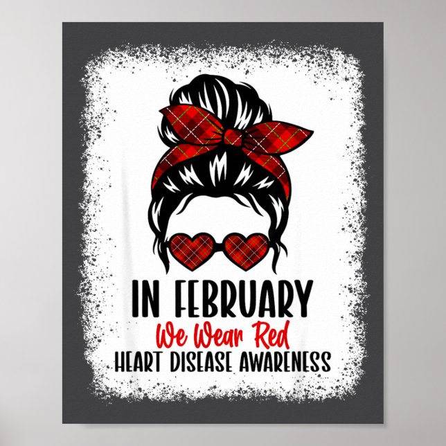Heart Health Heart Disease Awareness Heartbeat Chd Poster (Vorne)