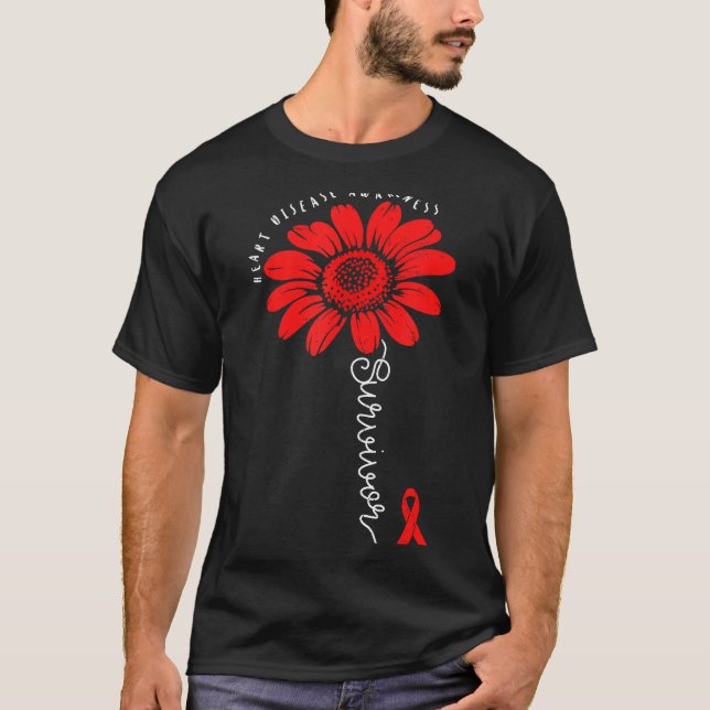 Heart Health Survivor Heart Disease Awareness Chd  T-Shirt (Vorderseite)