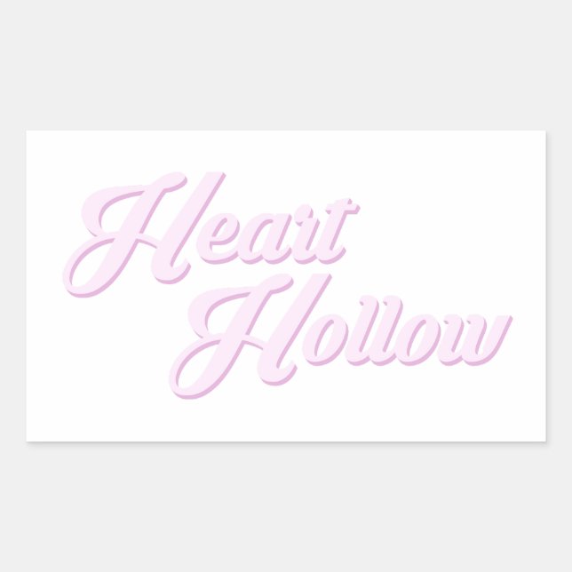 HEART HOLLOW Schlichtes Logo (Aufkleberpackung) Rechteckiger Aufkleber (Vorderseite)