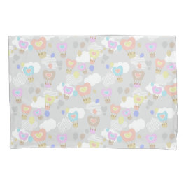 Heart Hot Air Balloons Grau Kissenbezug